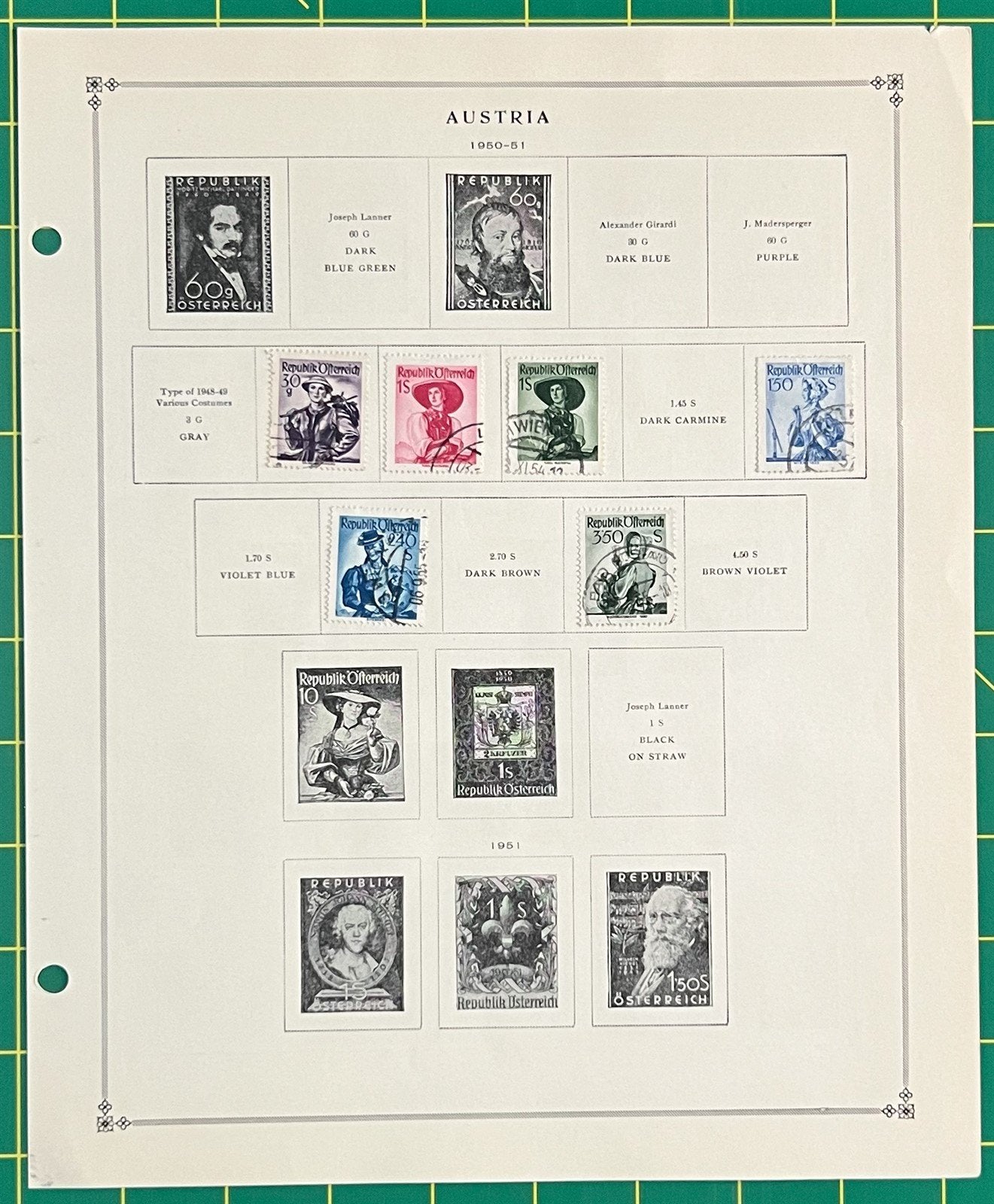 Austria Stamp Collection on Album Pages 130 stamps, $36 CV ZAYIX 0825BB3736
