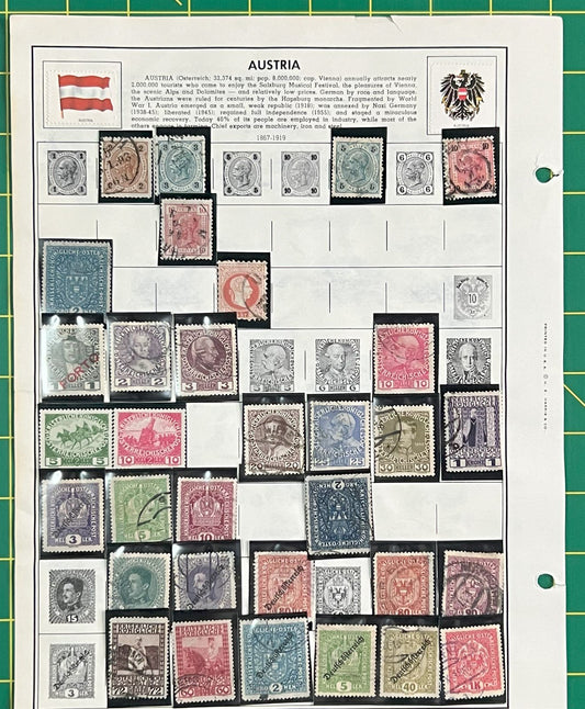 Austria Stamp Collection on Album Pages 101 stamps ZAYIX 0825BB3737
