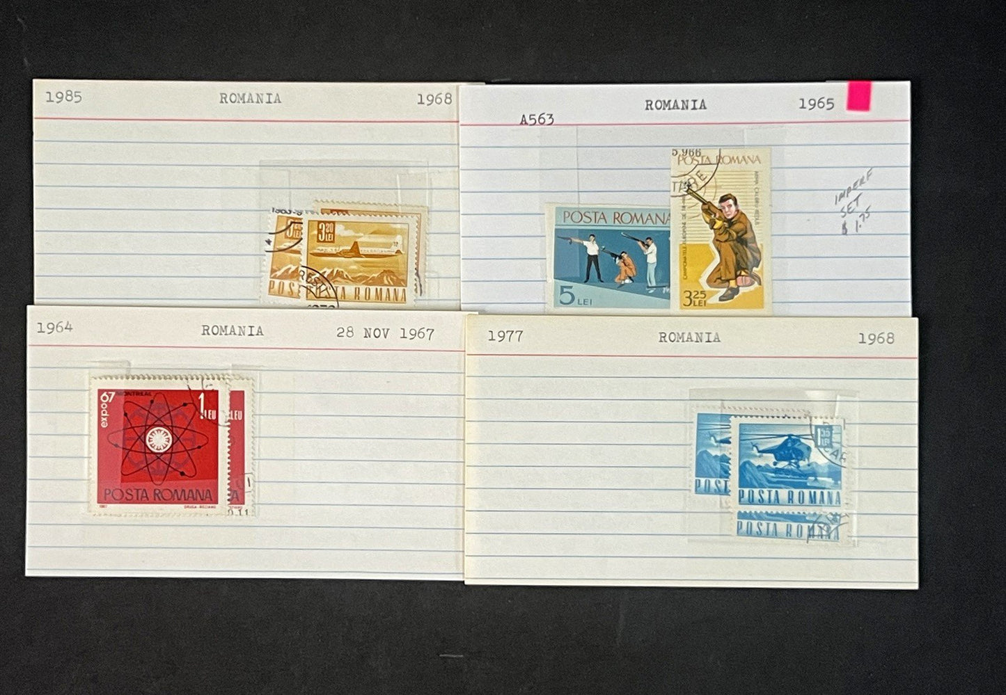 Romania Collection by Scott number on 700+ Dealer Cards ZAYIX 0825G3860