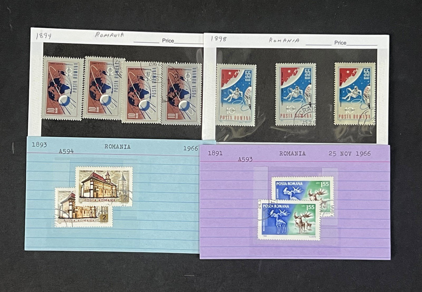 Romania Collection by Scott number on 700+ Dealer Cards ZAYIX 0825G3860