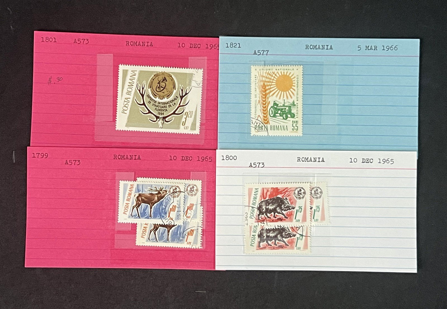 Romania Collection by Scott number on 700+ Dealer Cards ZAYIX 0825G3860