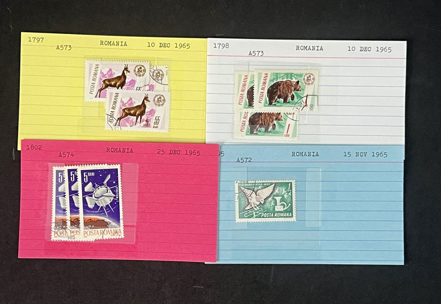 Romania Collection by Scott number on 700+ Dealer Cards ZAYIX 0825G3860