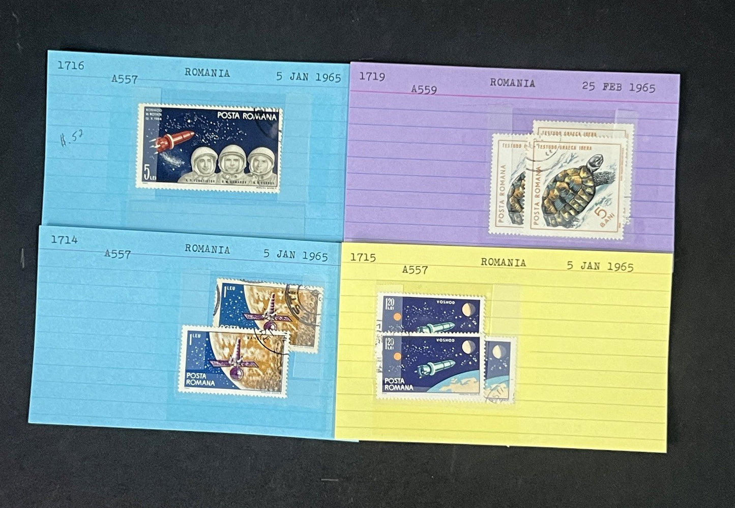 Romania Collection by Scott number on 700+ Dealer Cards ZAYIX 0825G3860