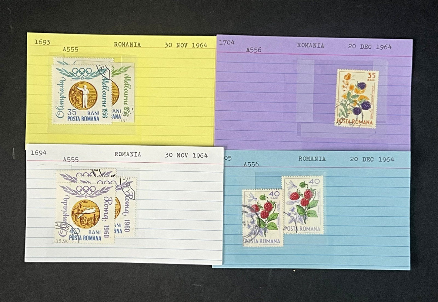 Romania Collection by Scott number on 700+ Dealer Cards ZAYIX 0825G3860