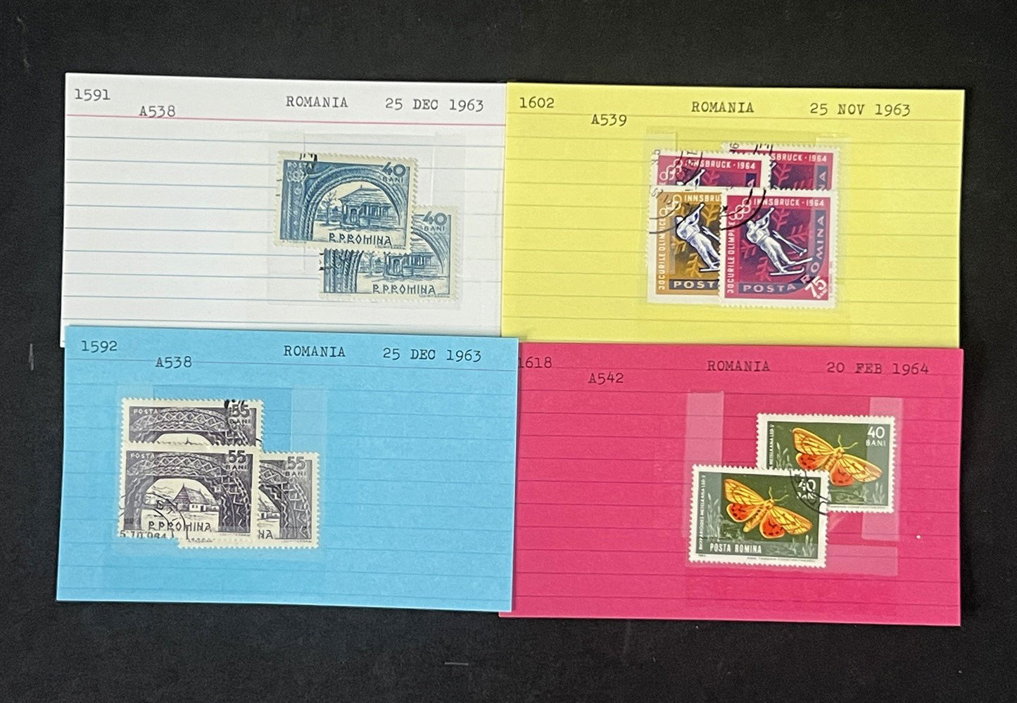 Romania Collection by Scott number on 700+ Dealer Cards ZAYIX 0825G3860