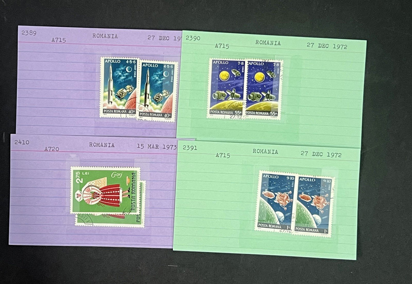 Romania Collection on Dealer Cards, identified by Scott# ZAYIX 0825G3860