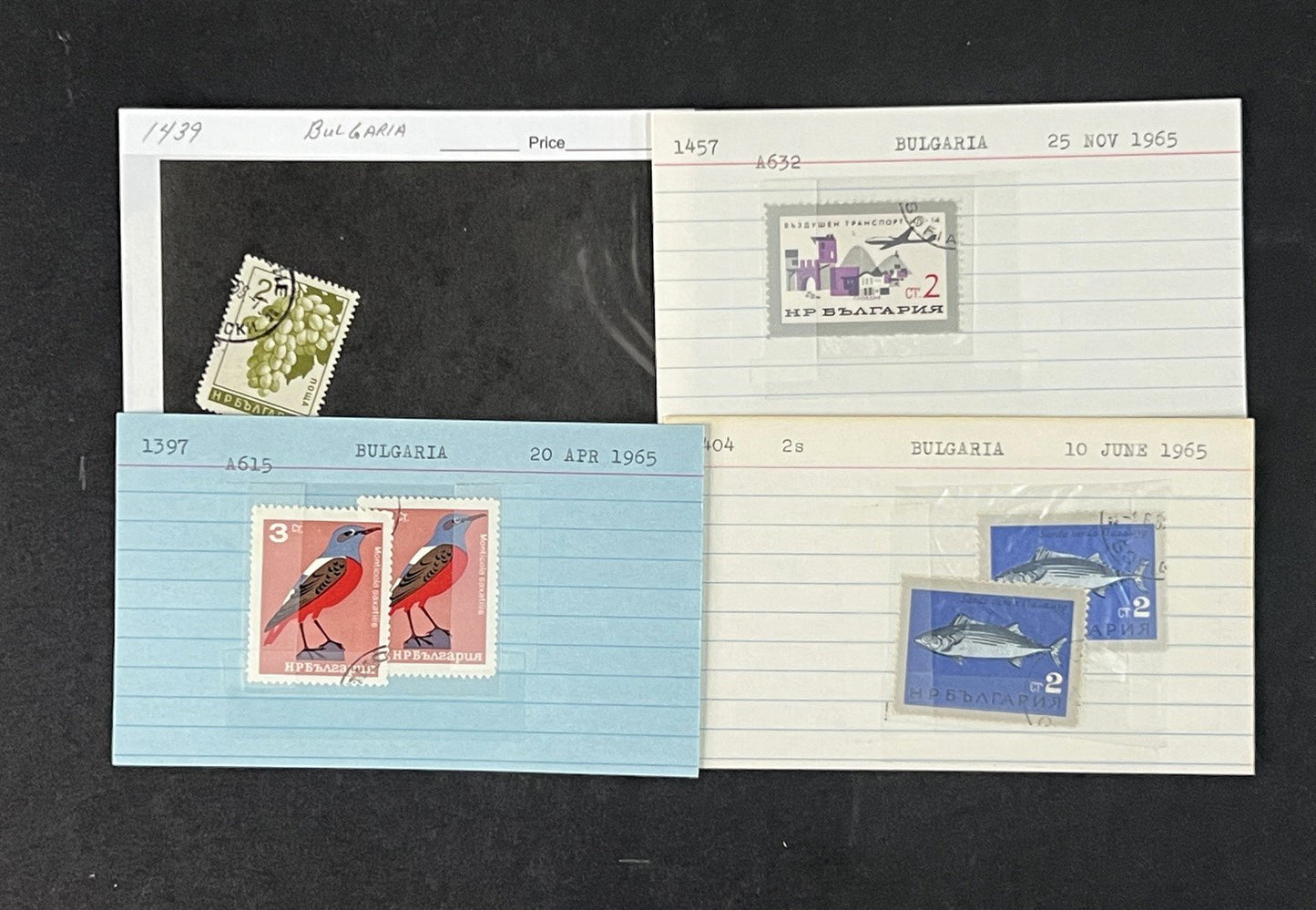 Bulgaria Collection on Dealer Cards, identified by Scott# ZAYIX 0825G3867