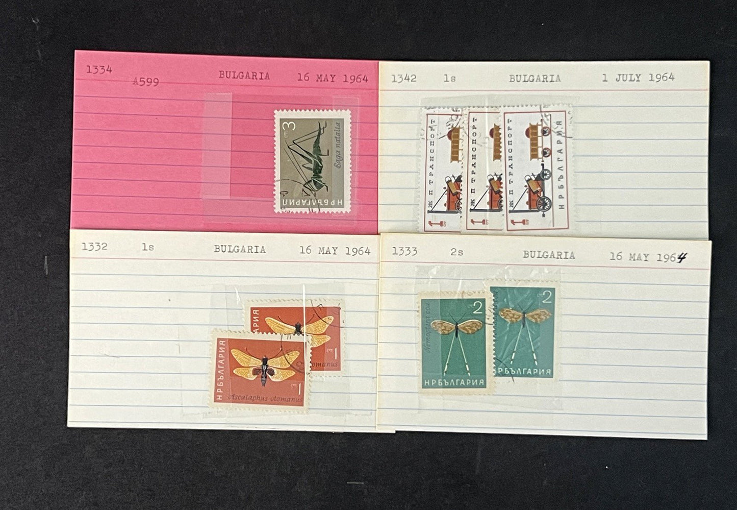 Bulgaria Collection on Dealer Cards, identified by Scott# ZAYIX 0825G3867