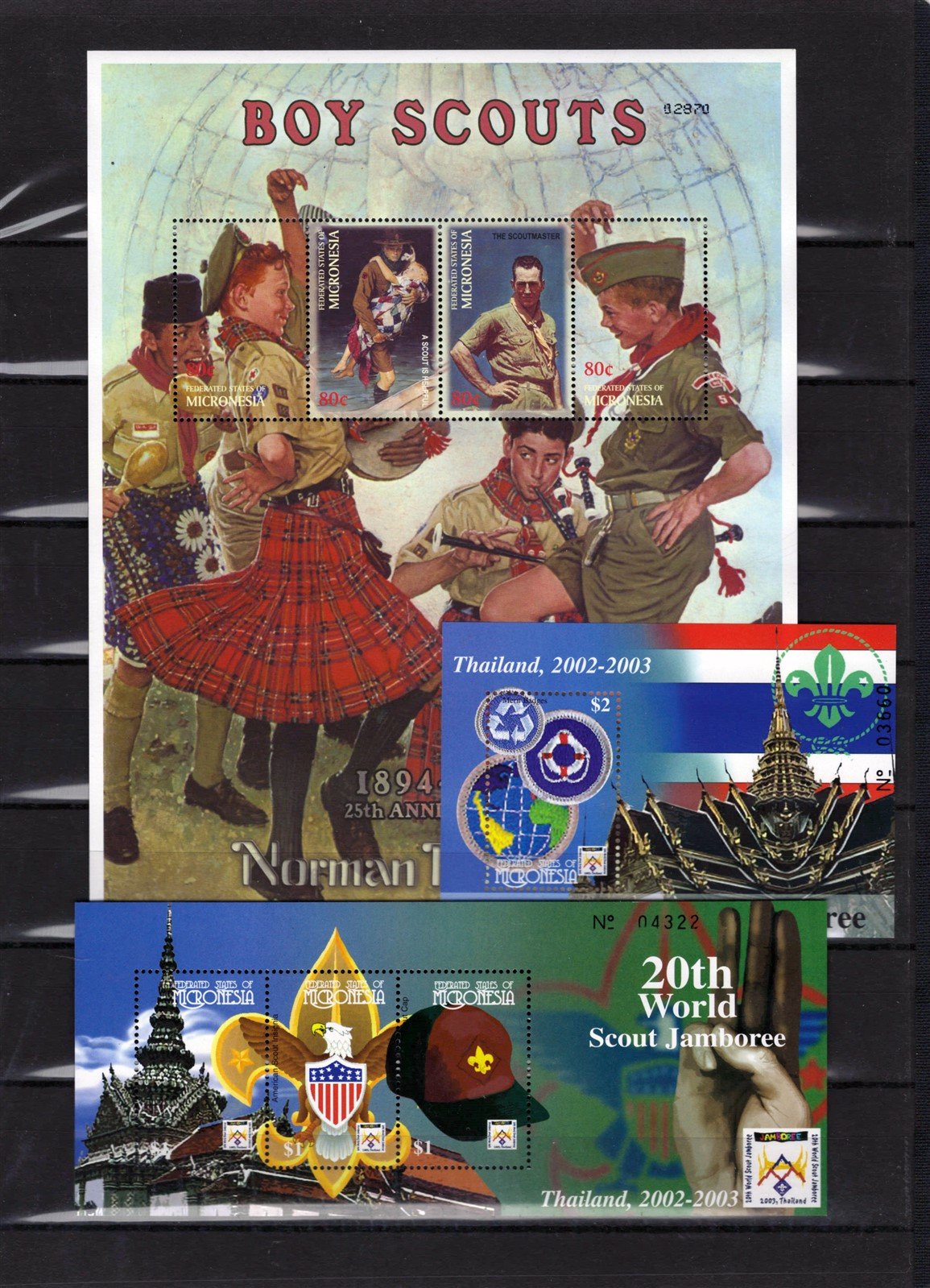 Scouts & Scouting Topical Micronesia MNH Collection on 2 Pages ZAYIX 0825L1912
