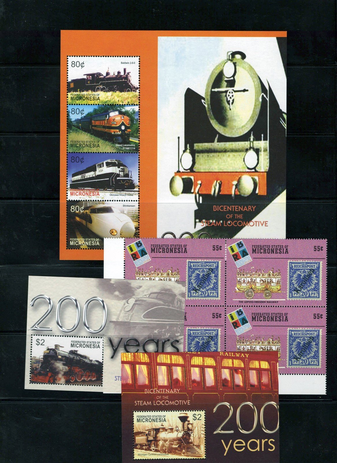 Trains Transportation Space Micronesia MNH Stamp Collection ZAYIX 0825L1916