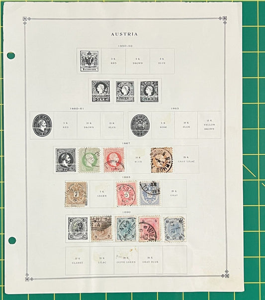 Austria Collection of 302 Stamps on Album Pages ZAYIX 0825SB4022