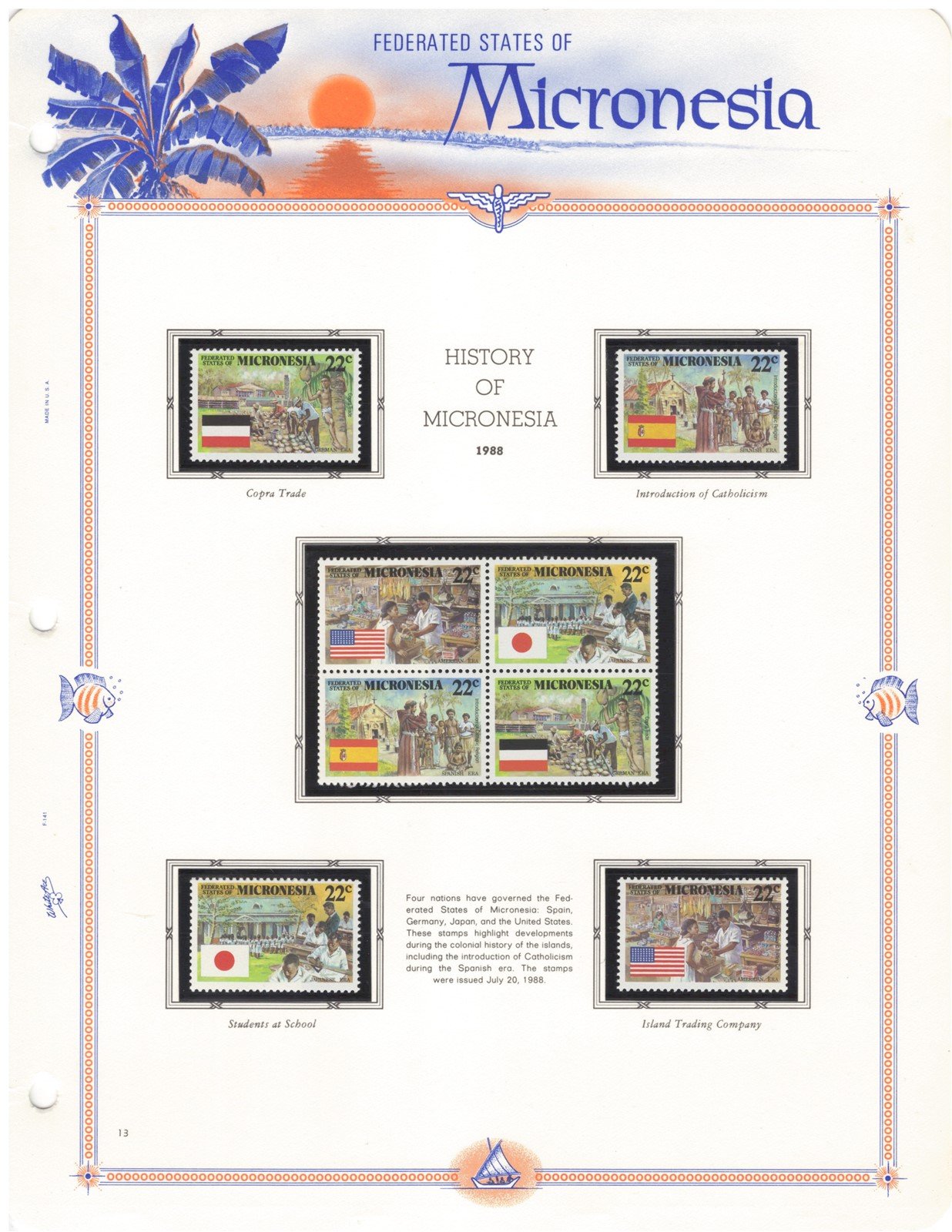 Micronesia MNH Stamp Collection on White Ace Album Pages ZAYIX 0825CB4038