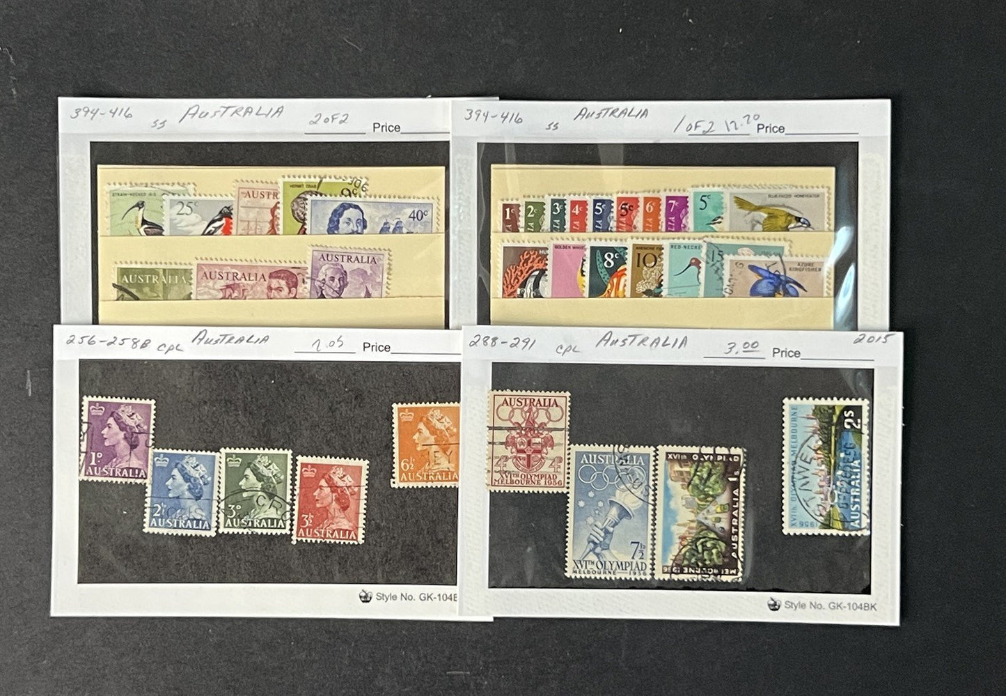 Australia Collection by Scott# on dealer cards $1100+ CV ZAYIX 0825G4059