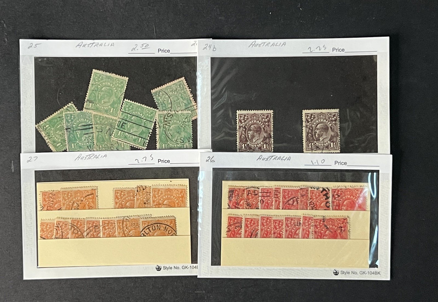 Australia Collection by Scott# on dealer cards $1100+ CV ZAYIX 0825G4059