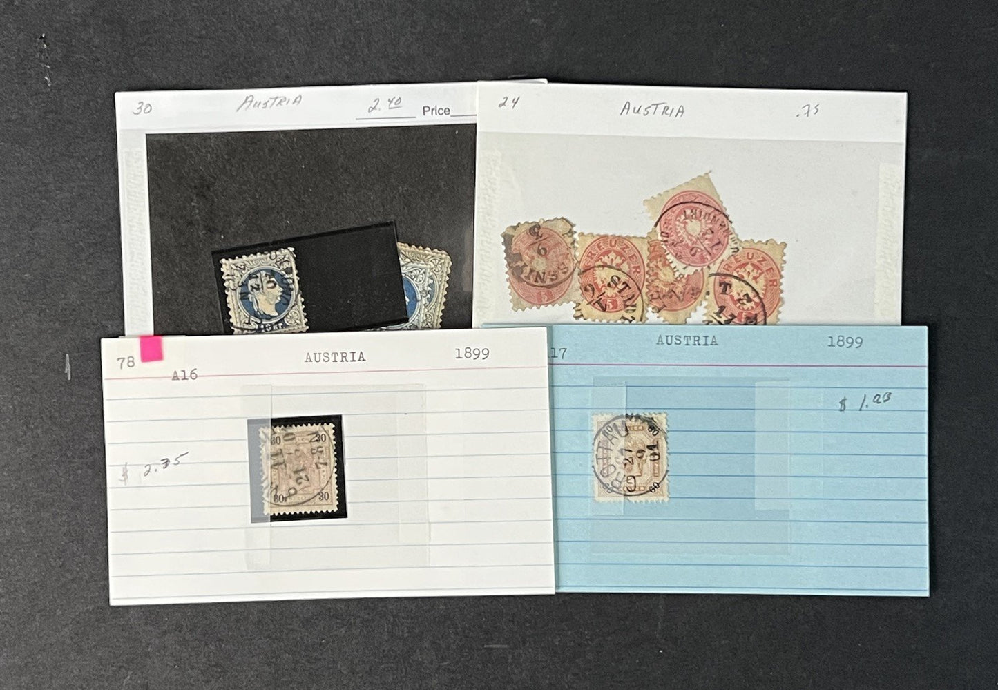 Classic Austria Collection by Scott# on dealer cards $858 CV ZAYIX 0825G4060