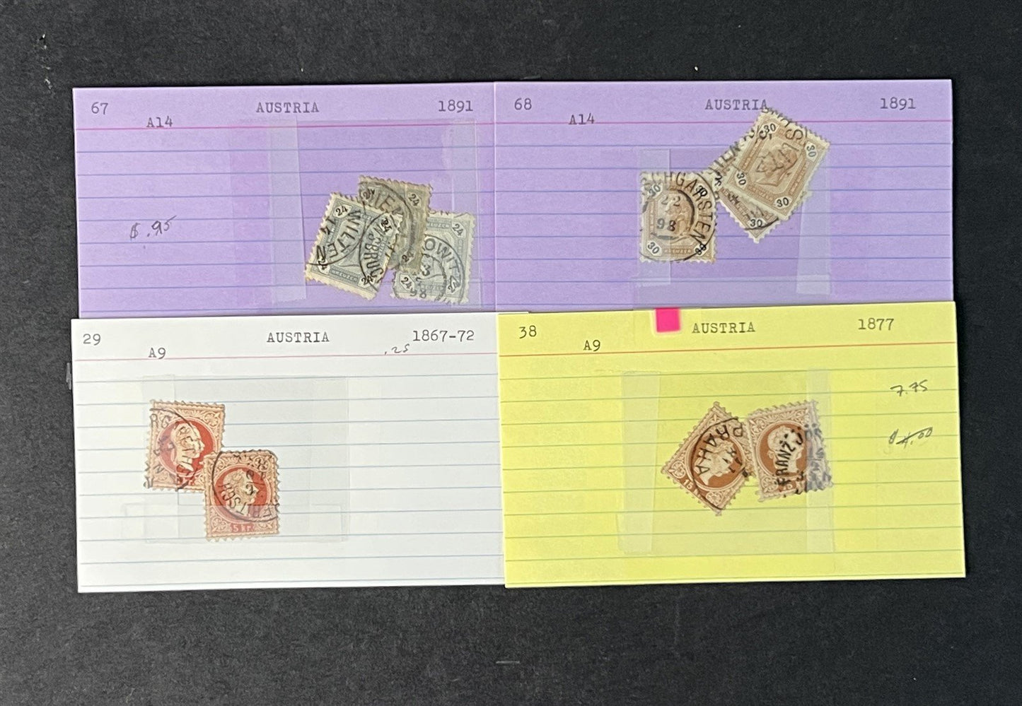 Classic Austria Collection by Scott# on dealer cards $858 CV ZAYIX 0825G4060