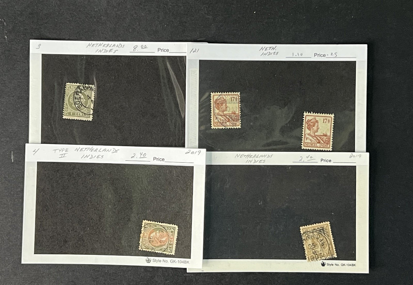 Valuable Netherlands & Colonies on dealer cards $1250+ CV ZAYIX 0825G4061