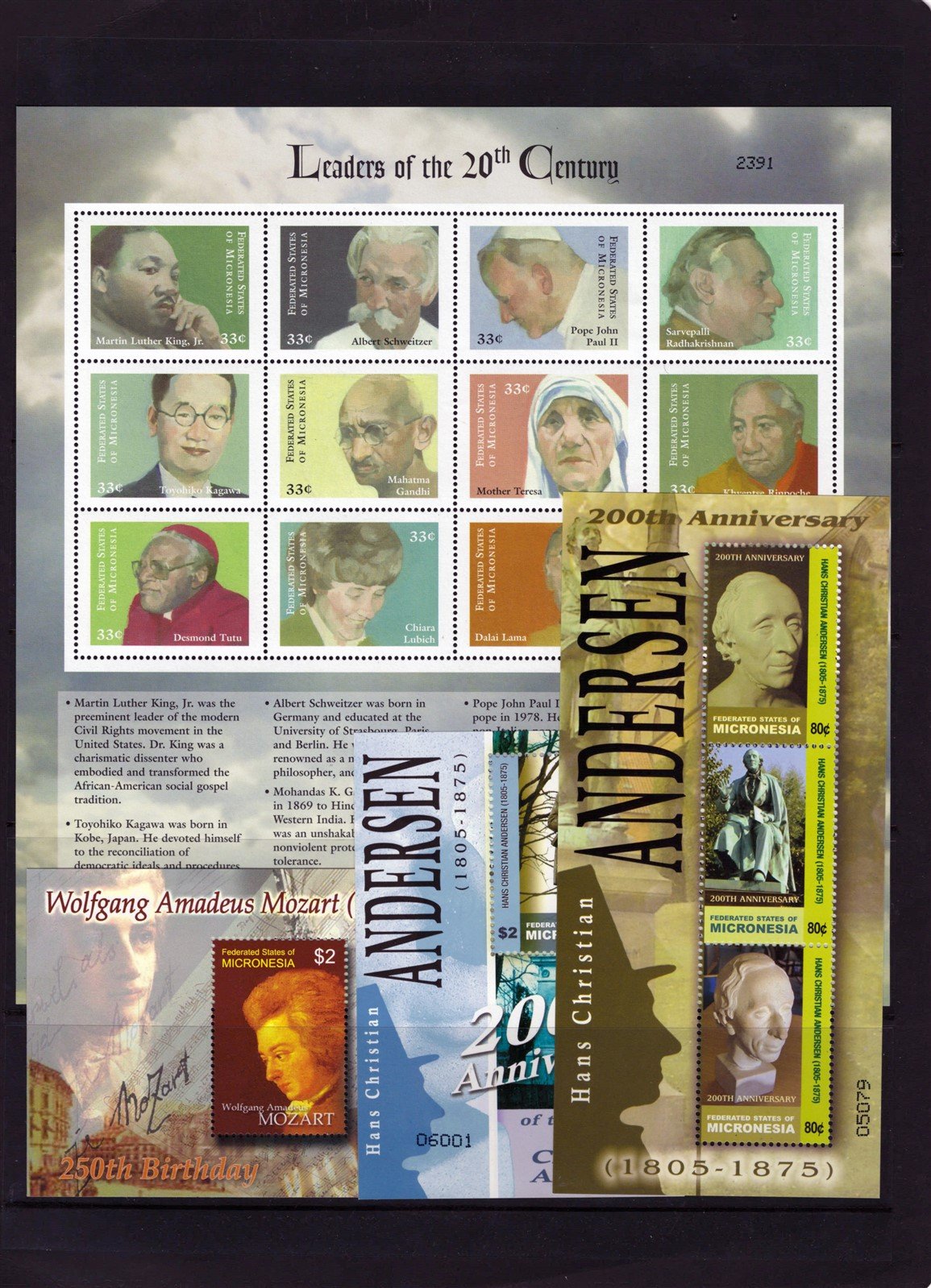 Micronesia MNH Presidents & Famous People Collection, 10 Pages ZAYIX 0825CB4239