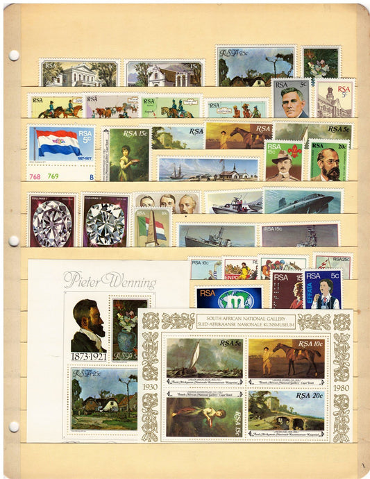 South Africa MNH Collection of 48 Stamps and 5 Souvenir Sheets ZAYIX 0825CB4341