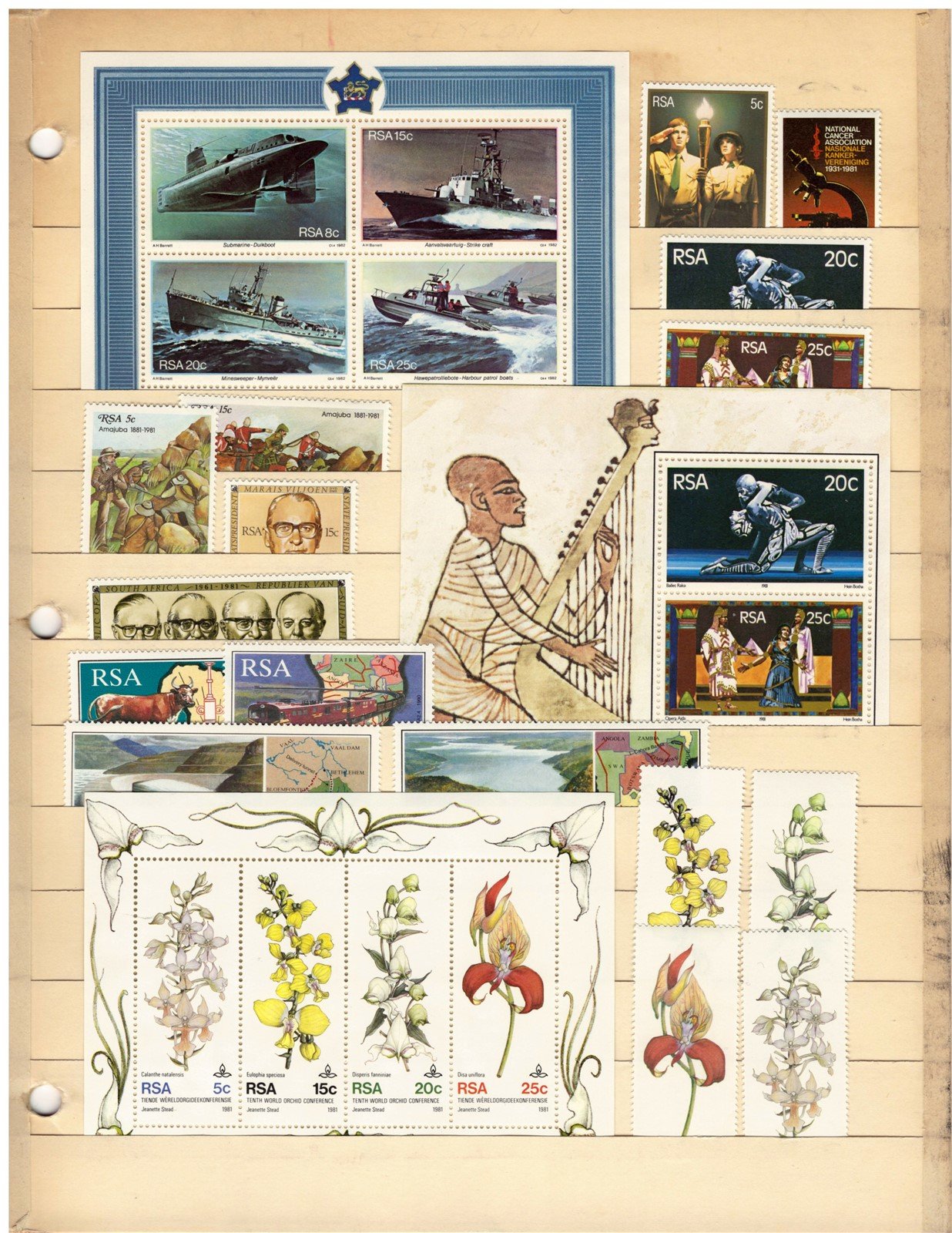South Africa MNH Collection of 48 Stamps and 5 Souvenir Sheets ZAYIX 0825CB4341
