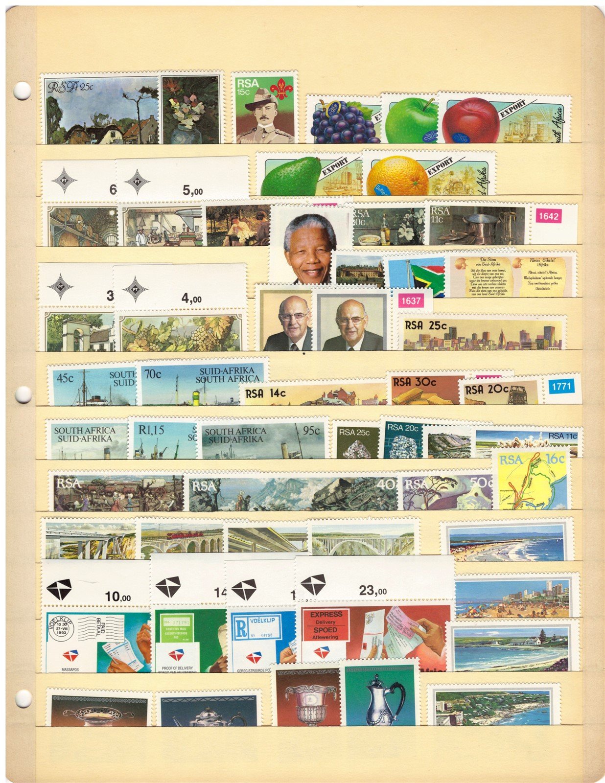 South Africa MNH Collection of Stamps on 4 Stock Pages ZAYIX 0825CB4342