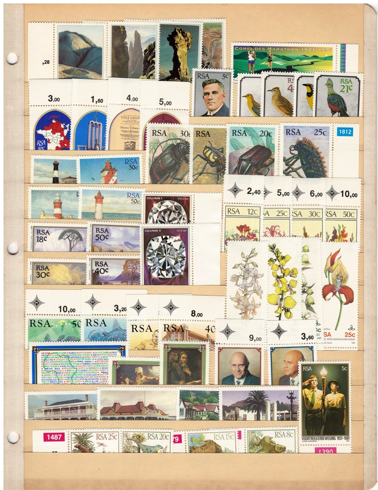 South Africa MNH Collection of Stamps on 4 Stock Pages ZAYIX 0825CB4342