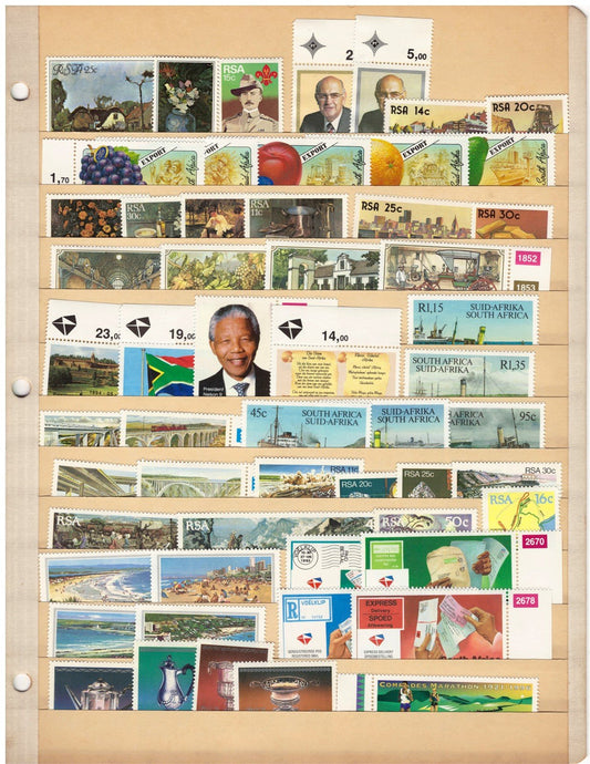 South Africa MNH Collection of 56 All Different Stamps ZAYIX 0825CB4344