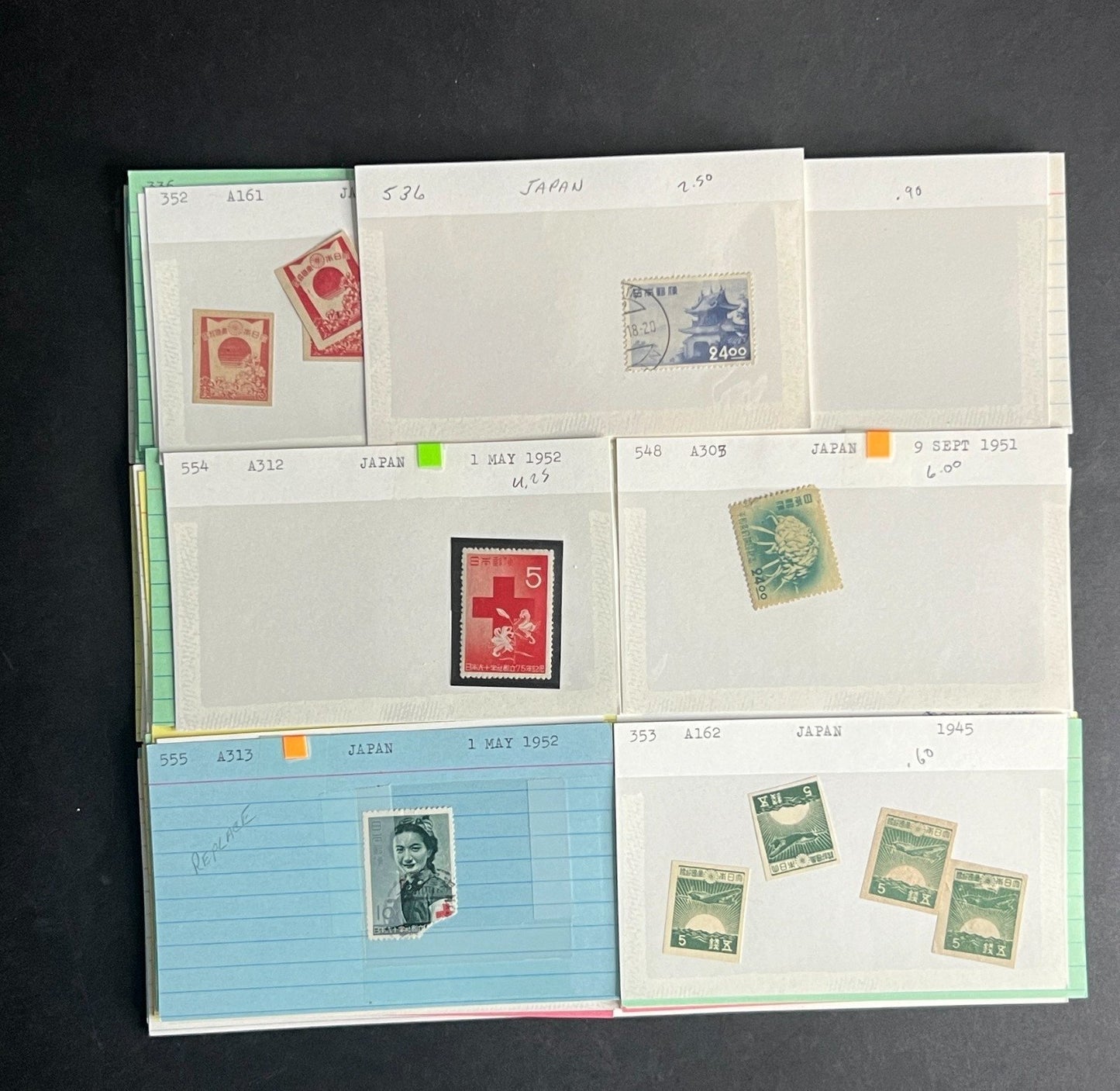 Japan Stamp Collection Dealer Cards $345 CV Mint & Used ZAYIX