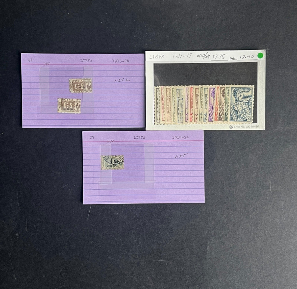 Libya Stamp Collection Dealer Cards $91 CV Mint & Used ZAYIX