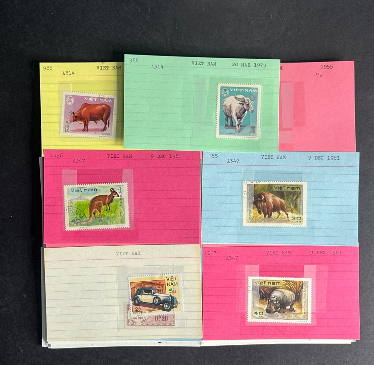 Vietnam Stamp Collection Dealer Cards $163 CV Mint & Used ZAYIX