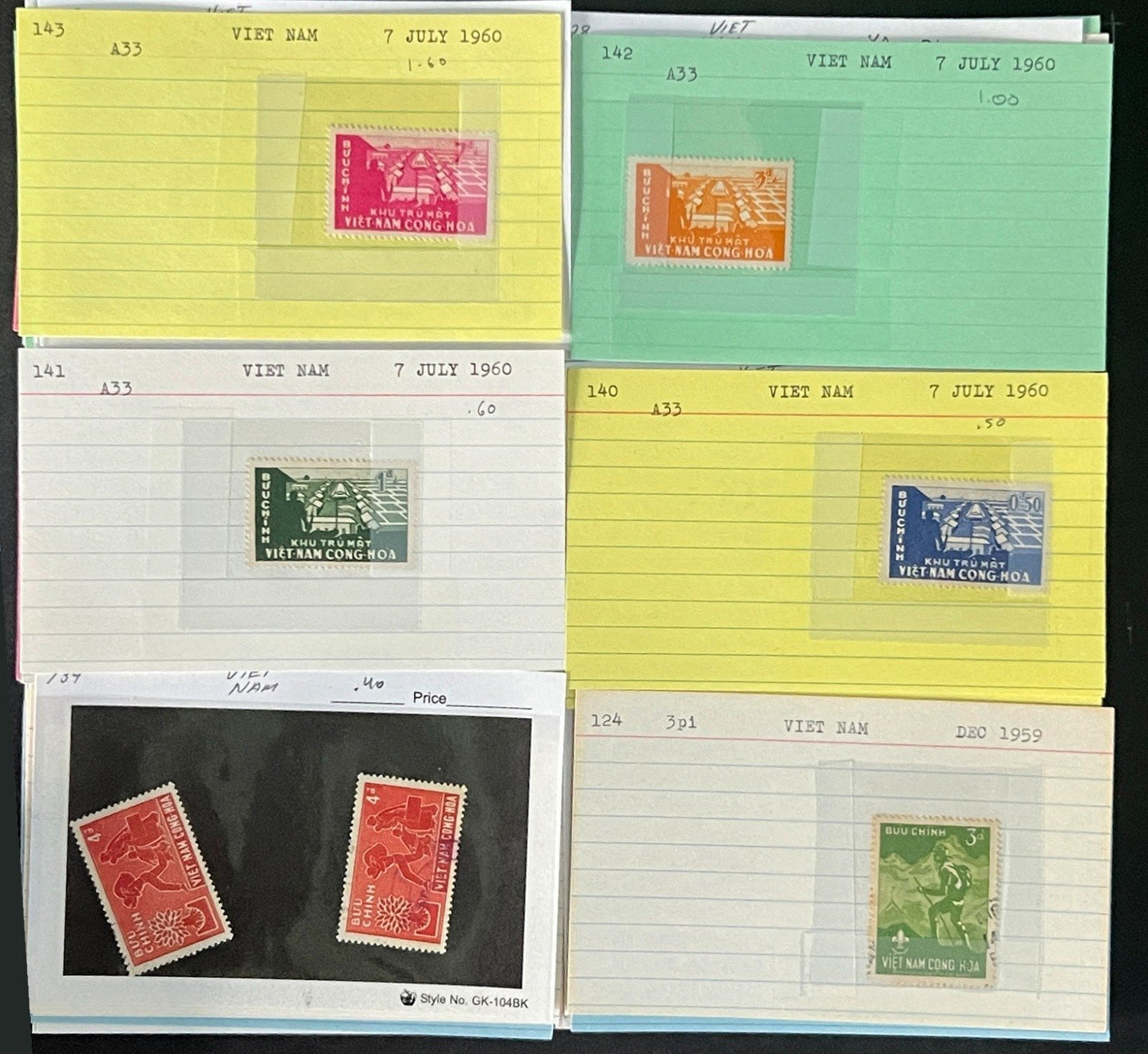 Vietnam Stamp Collection Dealer Cards $158 CV Mint & Used ZAYIX