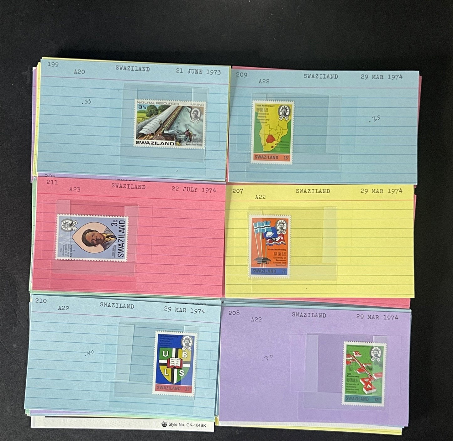 Swaziland Stamp Collection Dealer Cards $179 CV Mint & Used ZAYIX