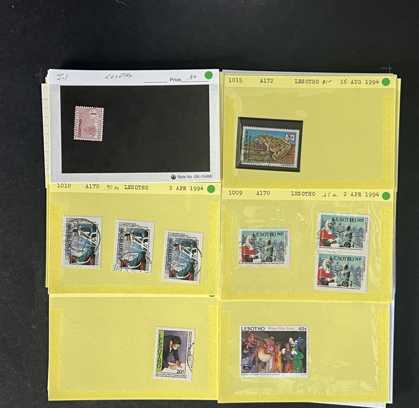 Lesotho Stamp Collection Dealer Cards $588 CV Mint & Used ZAYIX