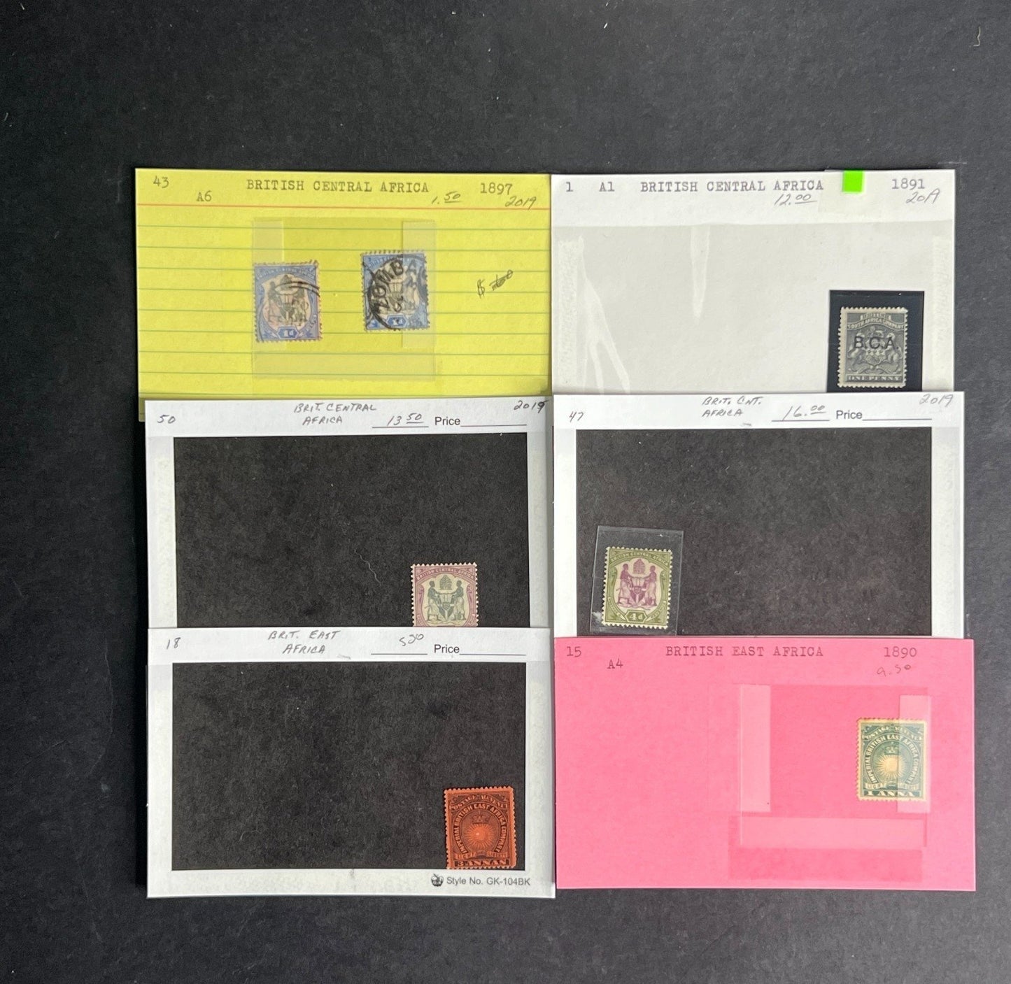 British Colonies Stamp Collection Dealer Cards $137 CV Mint & Used ZAYIX