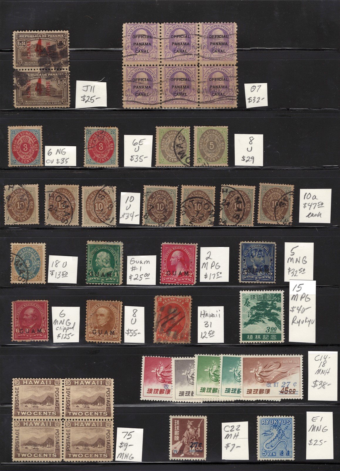 US Possessions Collection of 22 Mint* & 63 Used Stamps CZ DWI $1200+ CV ZAYIX