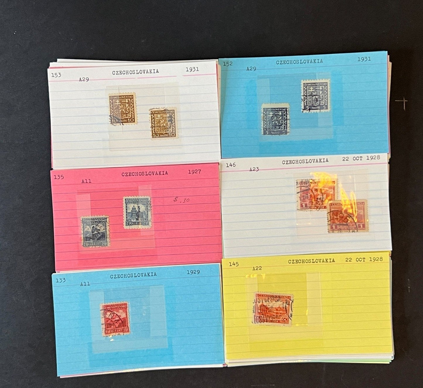 Czechoslovakia Stamp Collection Dealer Cards $687 CV Mint & Used ZAYIX