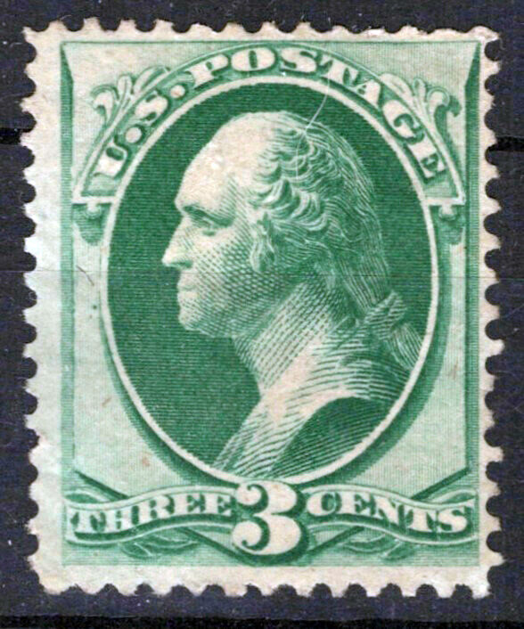 United States 158 MNG FVF 3c green Washington Continental Bank Note ZAYIX 1124NB014