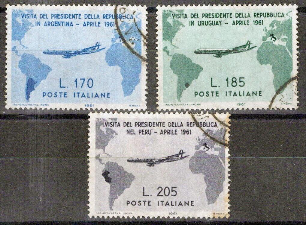 Italy 832-834 Used Visit of Italian President to South America ZAYIX 1223S0232M