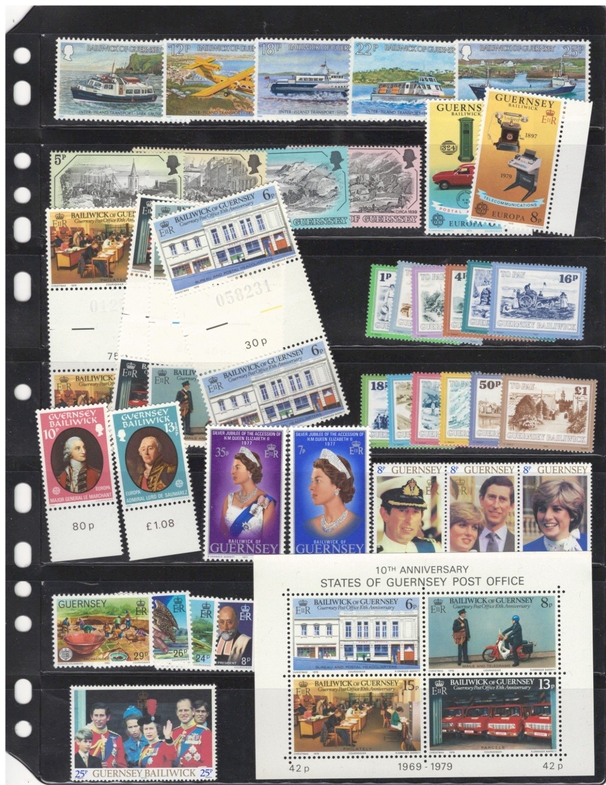 Guernsey Commemorative & Topicals $109CV 4 Pages MNH ZAYIX