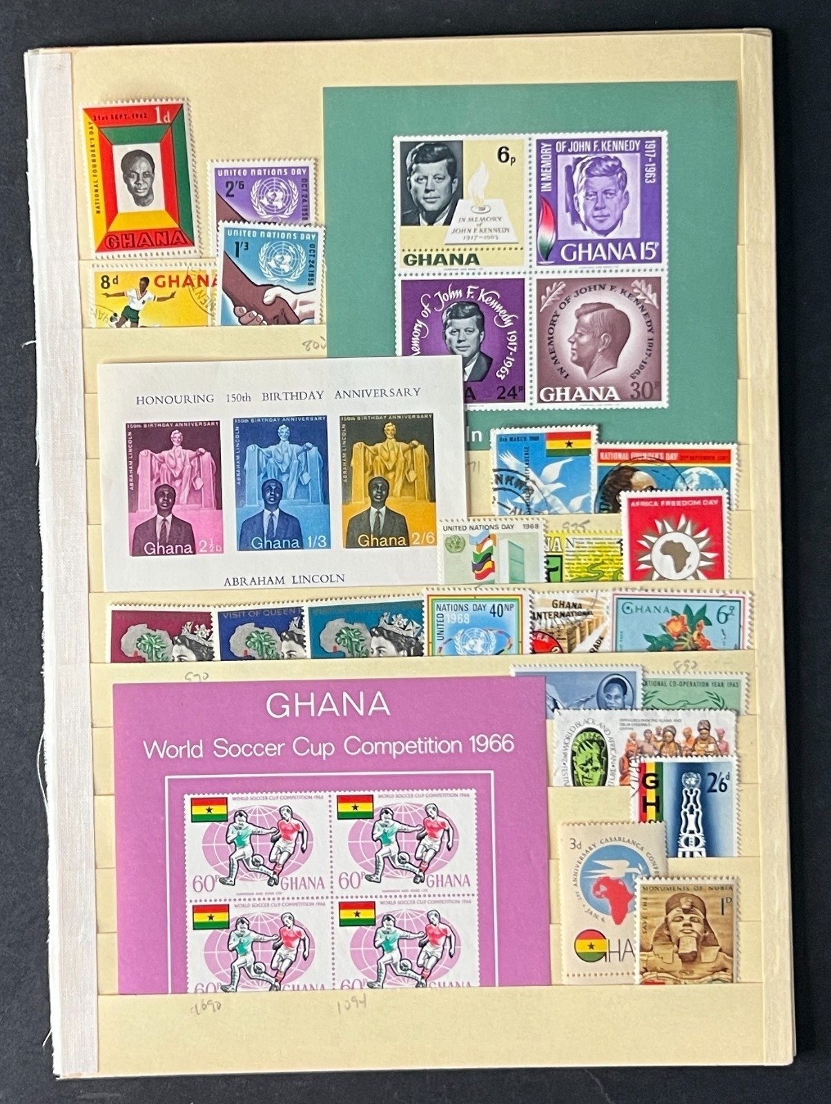Ghana Commemorative & Topicals Collection Hundreds of Stamps 6 Pages ZAYIX
