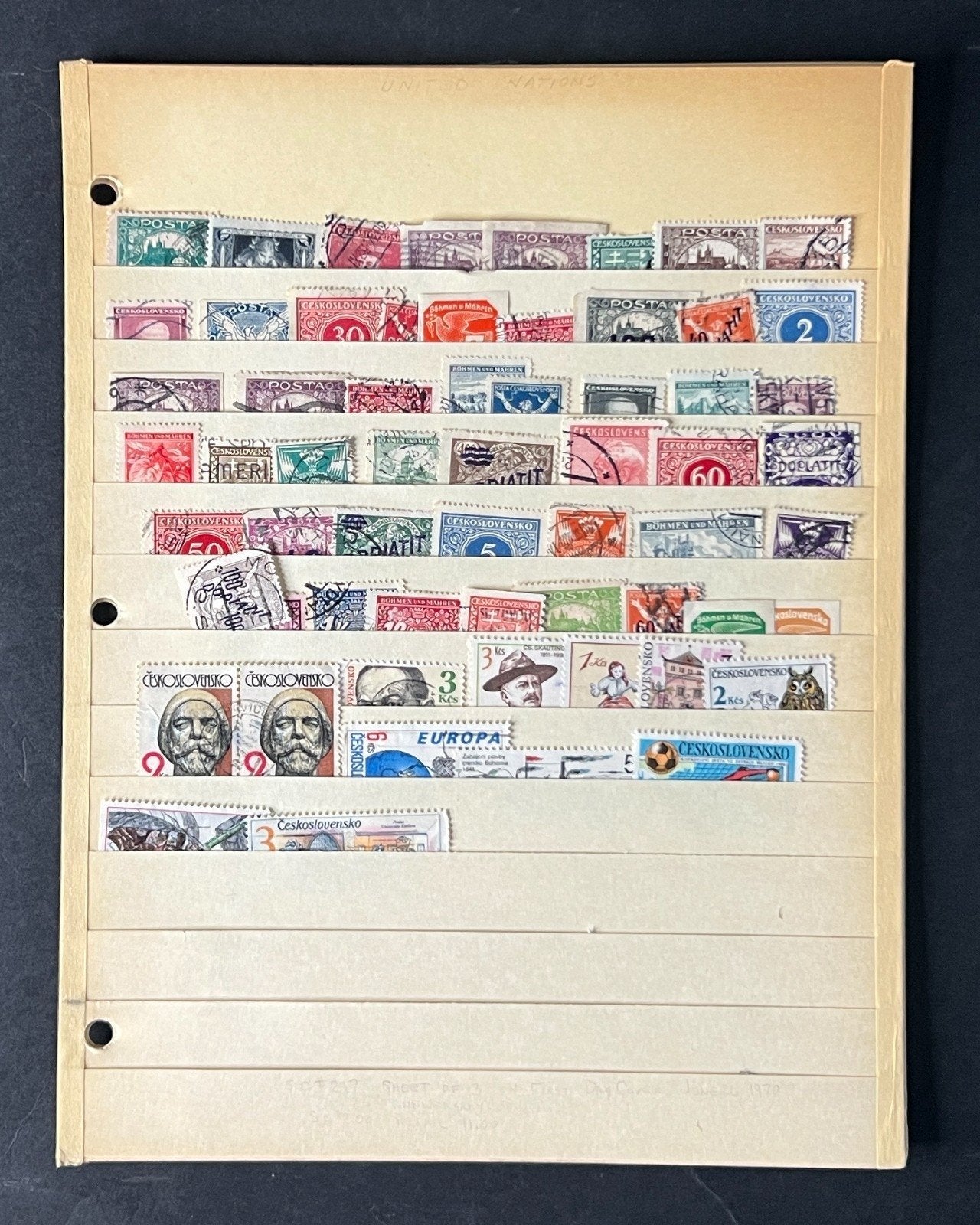 Czechoslovakia Stock Sheet Assorted Stamps 2 Pages Mint & Used ZAYIX