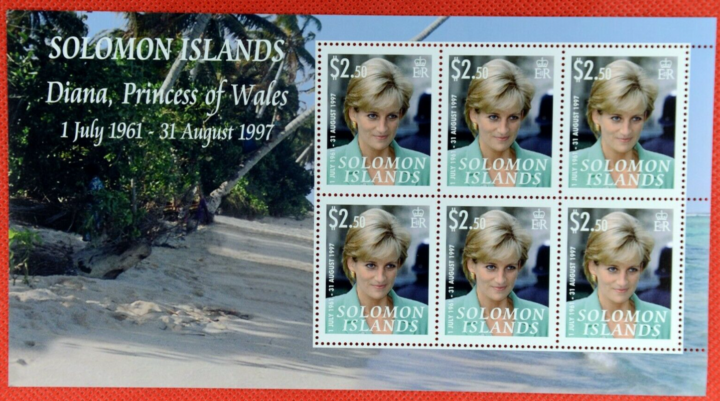 Solomon Islands 1097 Princess Diana death anniv minisheet ZAYIX 072022SM03M