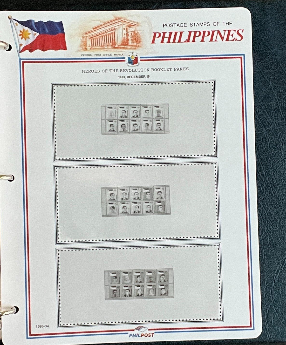 Philippines White Ace Pages Hingeless 3 Album Set & Case Covers 1992-1998 ZAYIX