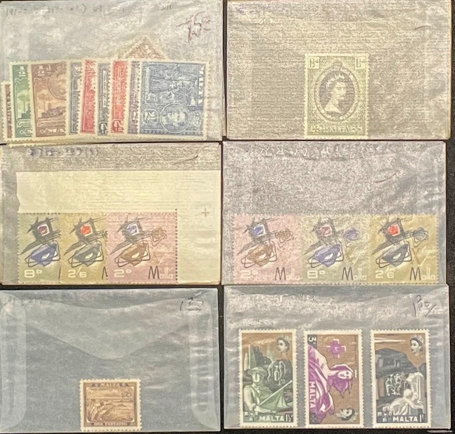 Malta Stamp Collection Glassine Bags $225CV (MNH) ZAYIX