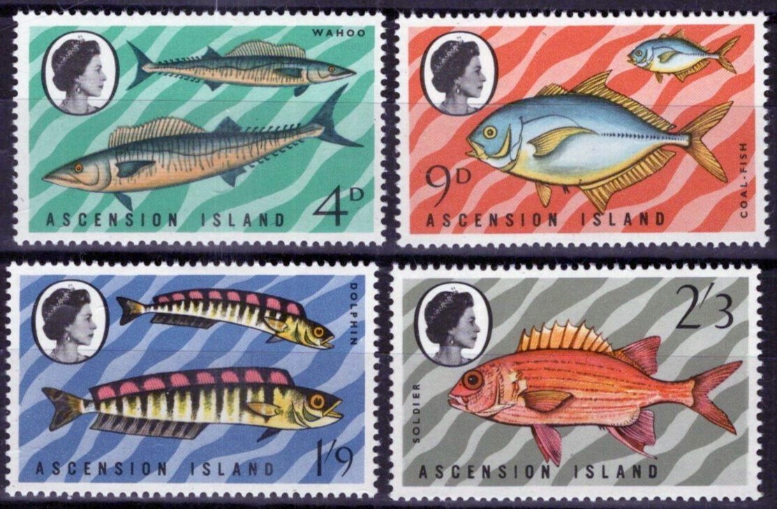 Ascension Island 130-133 MNH Marine Life Deep Sea Fish ZAYIX 090823S46M
