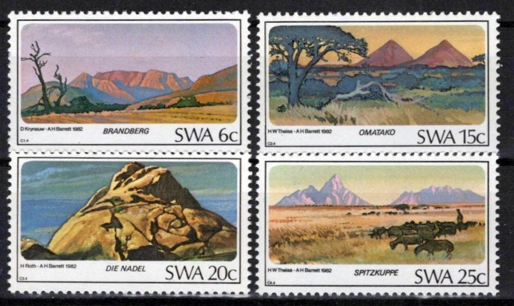 South West Africa SWA 495-498 MNH Mountains Nature Zayix Stamps 0325S0154M