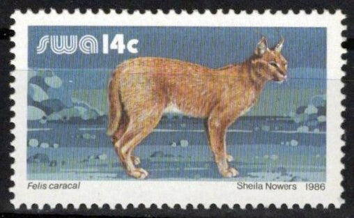 South West Africa SWA 556 MNH Animals Wildlife Caracal Zayix Stamps 0325S0178M