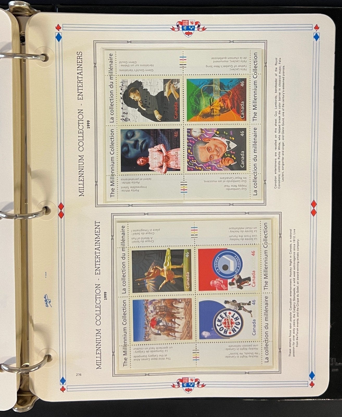 Canada Stamp Collection Album Mint White Ace Pages MNH 1999-2000 ZAYIX
