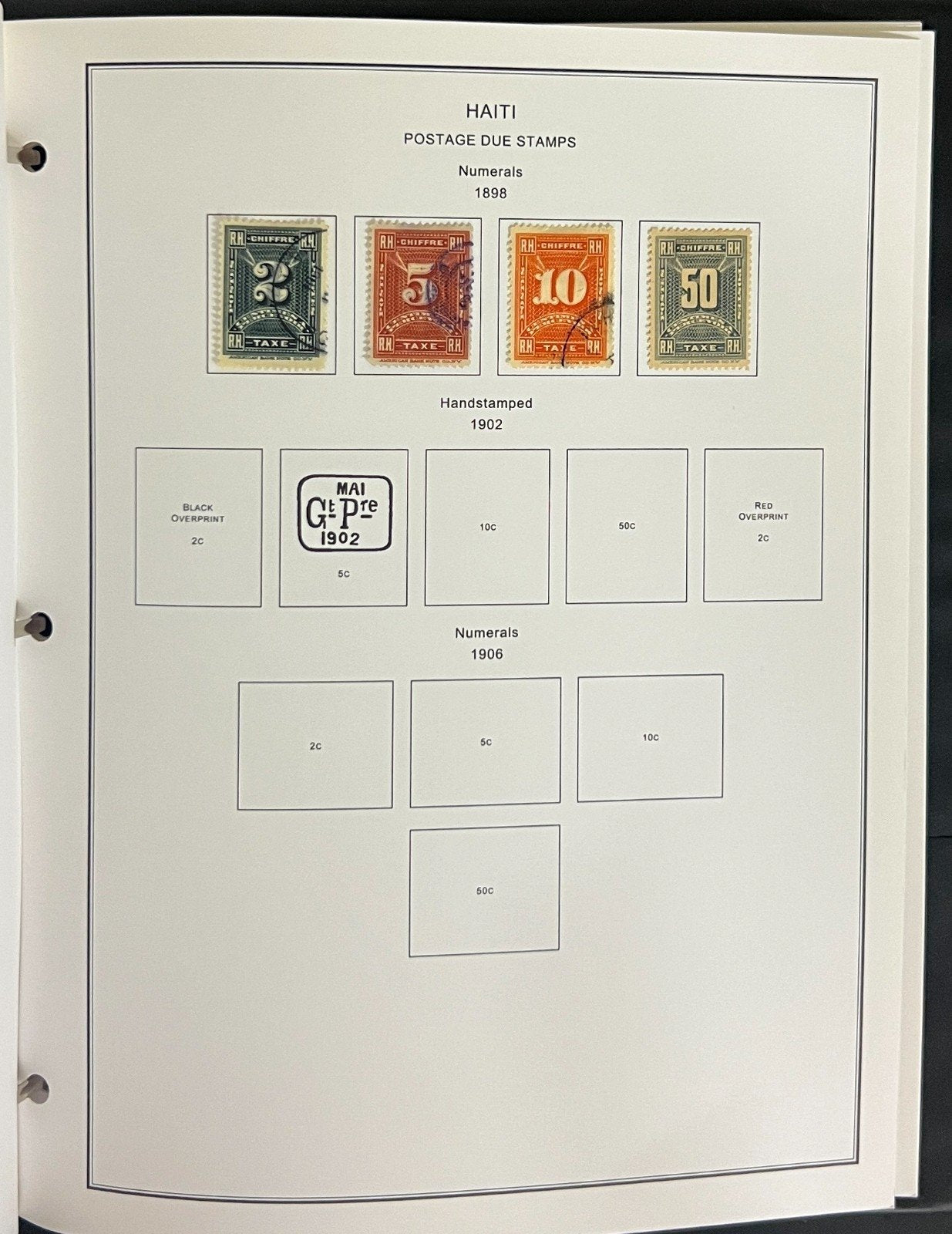 Classic Haiti Stamp Collection Album Steiner Pages 116 Stamps Mint & Used ZAYIX
