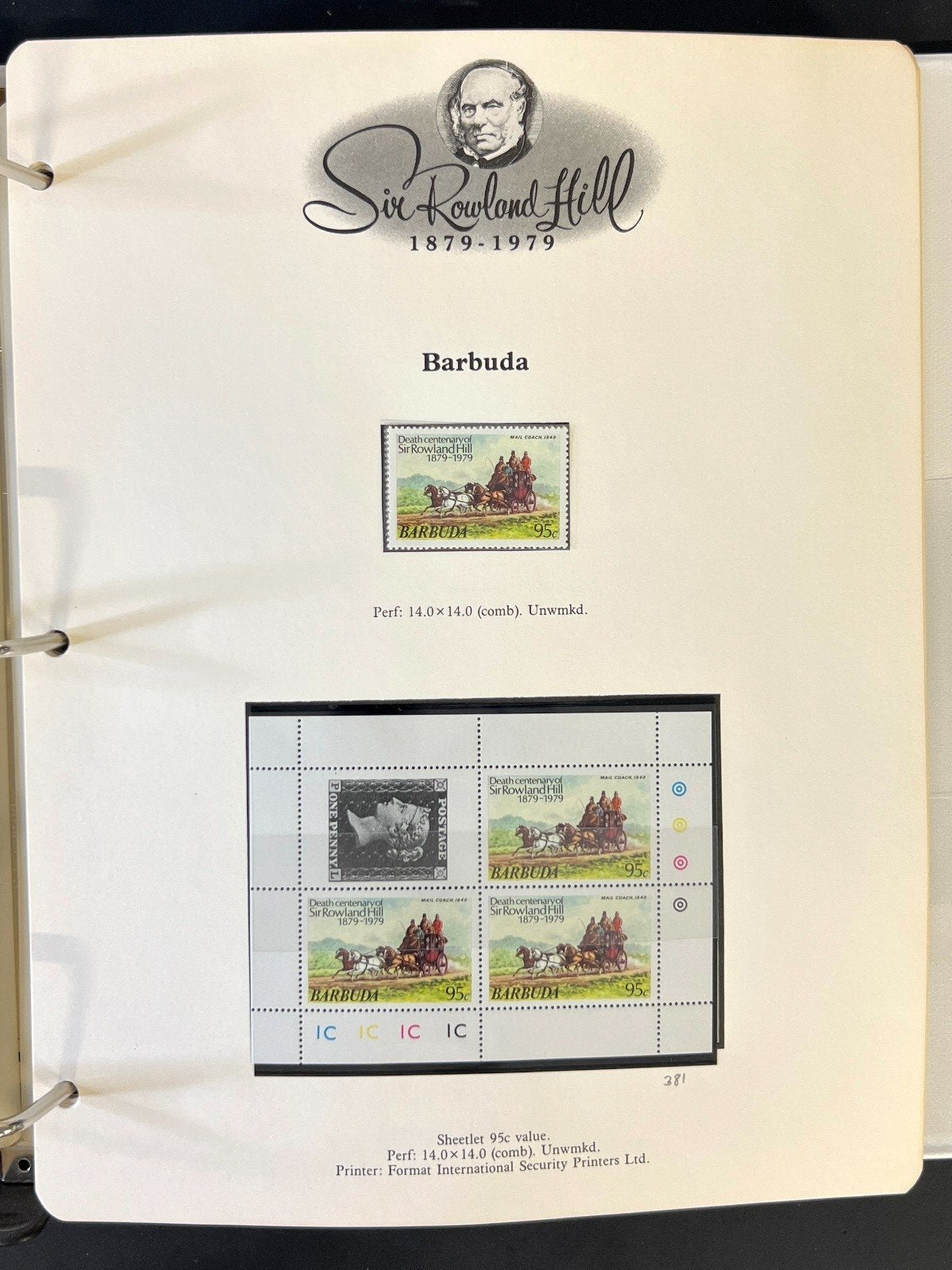 Sir Rowland Hill Penny Black World Stamp Collection Album MNH 1879-1979 ZAYIX